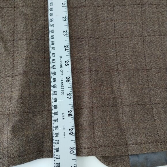 Bellissimo Blazer 40R Brown Windowpane 100% Wool Sport Coat Jacket - Picture 10 of 12